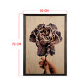 Tablou decorativ, Violet XL, Lemn, Lemn, Multicolor