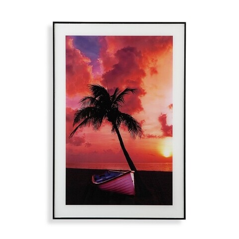 Tablou decorativ Palm Tree, Versa, 40 x 60 cm, sticla/MDF