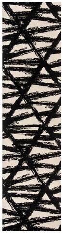 Traversa pentru hol Graffio, Decorino, 67x100 cm, poliester, crem