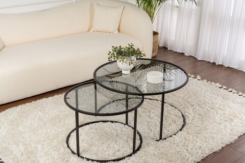 Set masuta de cafea, Nordure, Aurum, Gri inchis