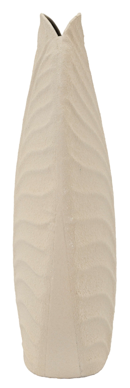 Vaza decorativa Dune High, Mauro Ferretti, 18x9.5x29.5 cm, fier, crem