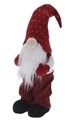 Decoratiune Gnome w pants red, 12x14x37 cm, polistiren, rosu
