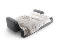 Canapea extensibila 3 locuri, Ella-193, Micadoni Home, 253x108x94 cm, tesatura structurata chenille, gri