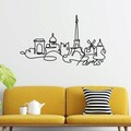 Decoratiune de perete, Paris, Metal, Grosime: 2 mm, Negru