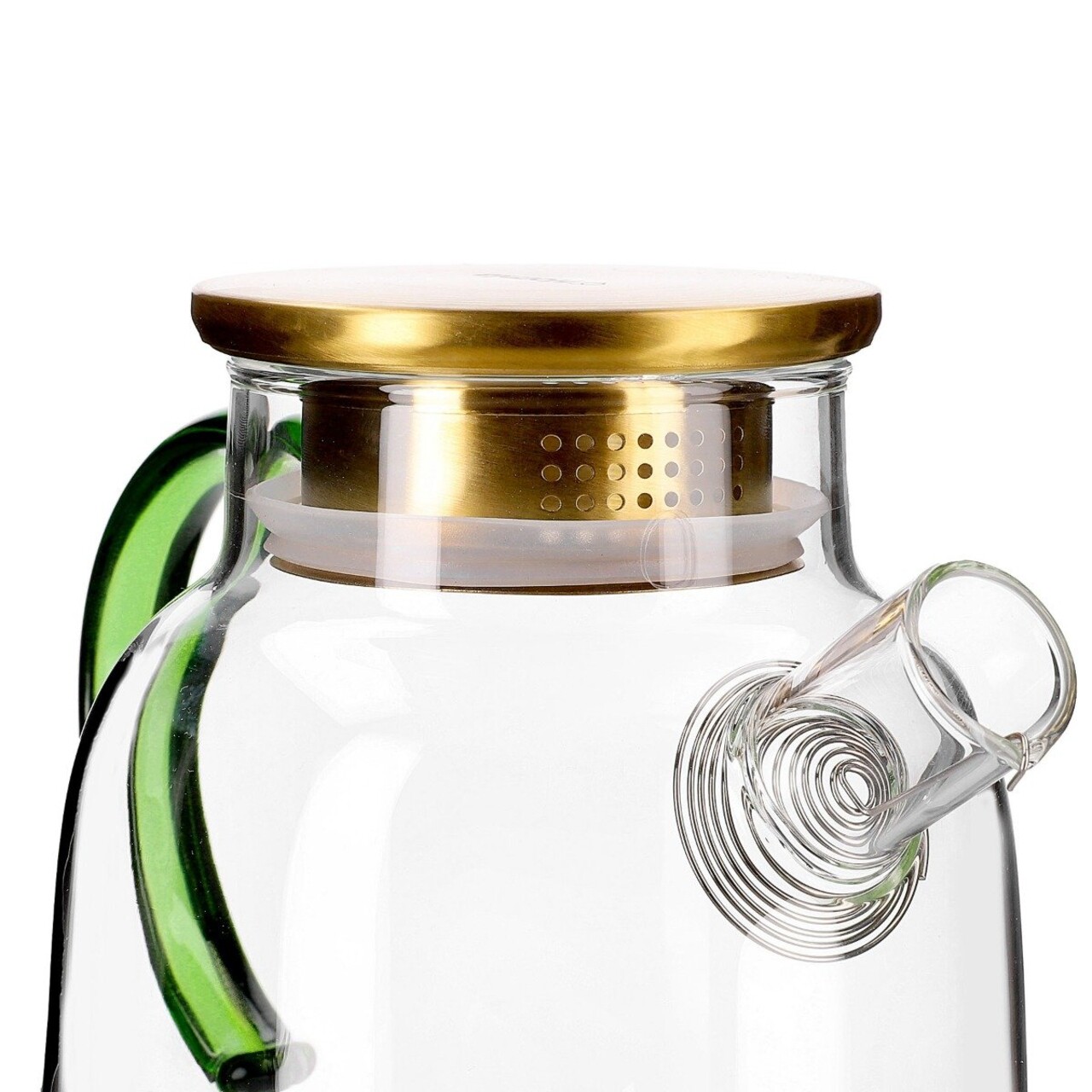 Ceainic Kubbe, Homla, 1.8 L, sticla/inox, verde/auriu - 2 | YEO