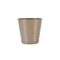 Ghiveci cu farfurie, Tedi, 21 cm, plastic, bej