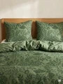 Lenjerie de pat King Size, Elio, Homla, 200x220 cm, 3 piese, bumbac, verde