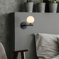 Aplica de perete, Fulgor, 942FLG1280, Metal, Alb/Negru