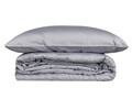 Lenjerie de pat dubla Super King (FR), 3 piese, Elegant - Grey, Cotton Box, Bumbac Satinat
