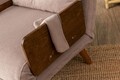 Canapea extensibilă cu 1 loc, Futon, 859FTN2341, Metal , Bej