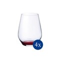 Set 4 pahare, Villeroy & Boch, Colourful Life Deep Red, 420 ml, sticla cristal, rosu