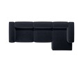 Coltar dreapta 4 locuri, Bergamo, Cosmopolitan Design, 344x152x70 cm, tesatura structurata, albastru navy