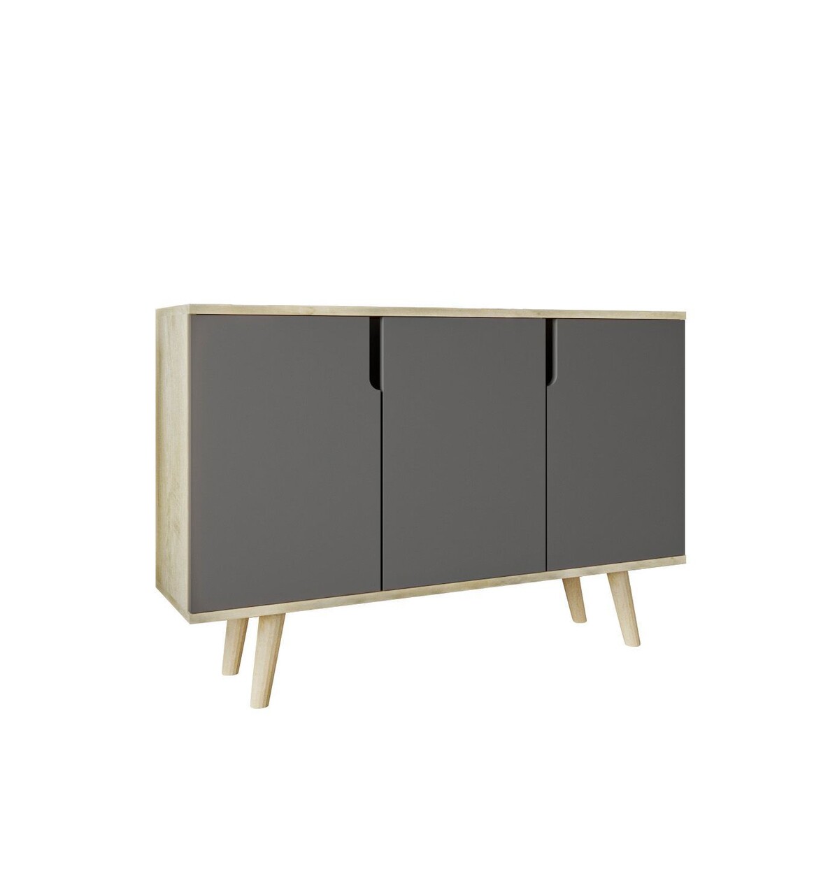 Consola, Hanah Home, Verona 120, 120x80x30 cm, PAL, Stejar safir / Antracit - imagine 5