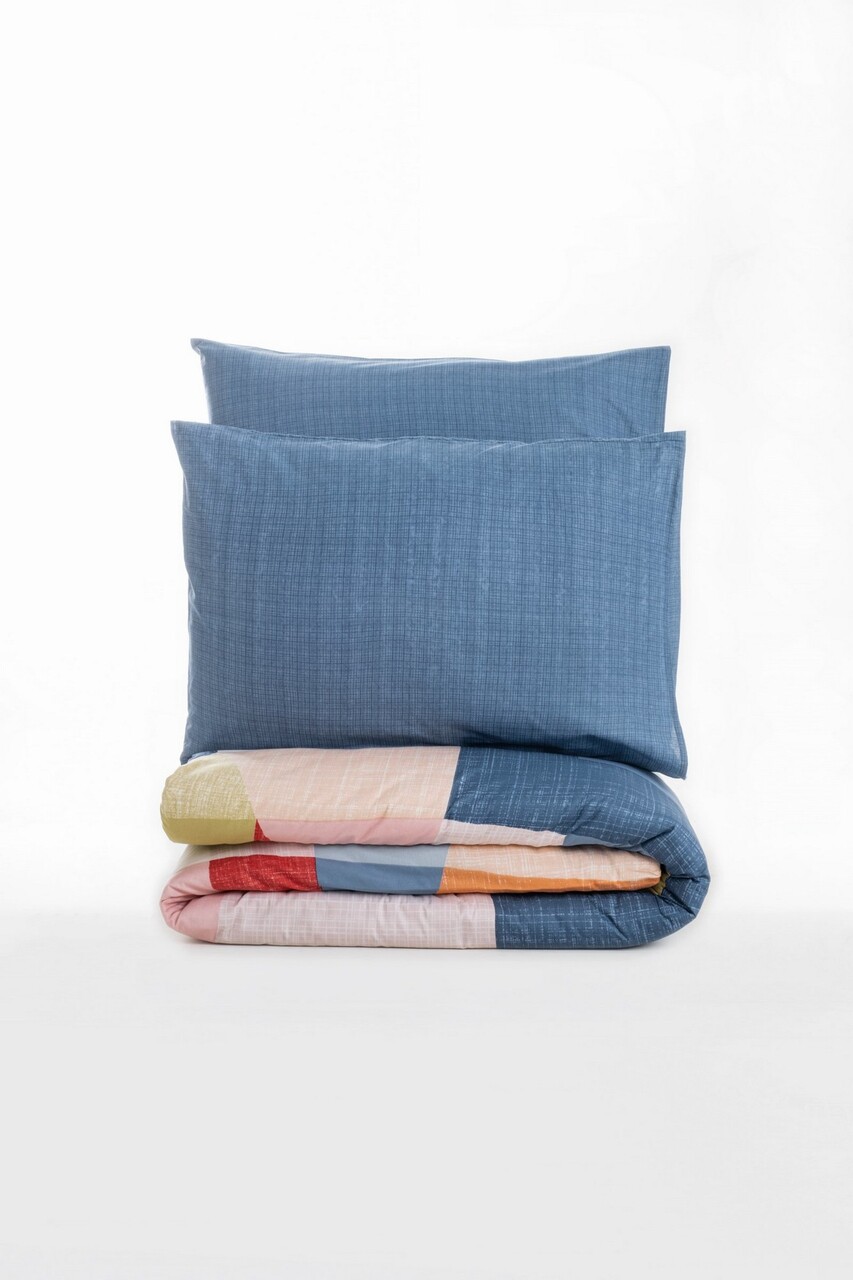 Lenjerie de pat dubla, Cosy - Blue, Cotton Box, Bumbac Ranforce - 2 | YEO
