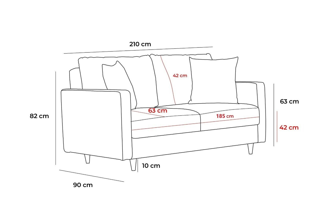 Canapea 3 locuri, Atelier del Sofa, 613LFS1191, Crem — imaginea 7