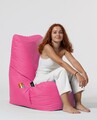 Fotoliu puf, Bean Bag Ferndale, Diamond, 60 x 90 cm, poliester impermeabil, roz