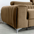 Coltar extensibil dreapta 3 locuri ELTAP, RT-20NU, Grayson, 278x205x92 cm, lemn/poliester, maro deschis