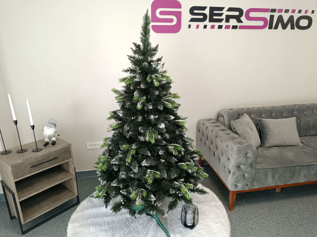 Brad artificial Christmas Deluxe by Sersimo, Diamant, 2D+3D, 180cm — imaginea 3