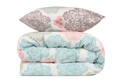 Set cuvertura pique dubla, Andalucia - Turquoise, Eponj Home, Bumbac