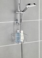 Etajera suspendata pentru baie Milito, Wenko, 18x13x28.5 cm, inox/PET, argintiu