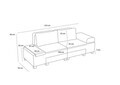 Canapea extensibila 3 locuri, Atelier del Sofa, 613LFS1156, Antracit