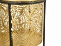 Set 2 suporturi pentru ghivece Coppia, Mauro Ferretti, 17x45 cm, fier, negru/auriu