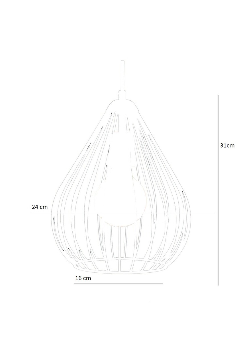 Lustra, 205-AS, FullHouse, 24 x 65 cm, 1 x E27, 60W, negru