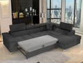 Coltar extensibil dreapta 4 locuri ELTAP, ERI-03, Eridano, 275x202x88 cm, lemn/poliester, gri antracit