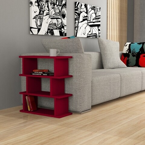 Masuta pentru living Totem, Decotie, 54x22x60 cm, visiniu