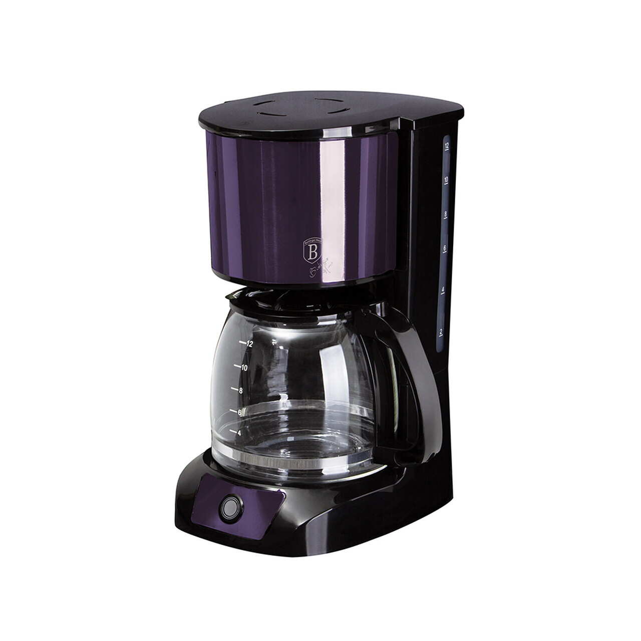 Aparat electric de cafea Berlinger Haus, Purple Eclipse, 800W, 1.5 L, plastic/inox, mov/transparent - imagine 3