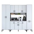 Dulap multifunctional, Rani, JE132, 220x198.6x40 cm, PAL, Alb