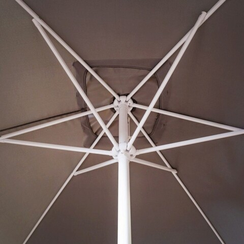 Umbrela de gradina / terasa Thais, 300 x 200 cm, cu manivela, stalp Ø48 mm, aluminiu, gri