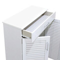 Pantofar cu 2 usi Sante, Pakoworld, 20 perechi pantofi, 80x37x123 cm, MDF/PAL, alb