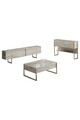 Set mobilier living, Bexley, Luxe Set, Travertin / Auriu