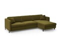 Coltar extensibil dreapta 4 locuri, Gloria, Micadoni Home, 266x170x88 cm, catifea, verde