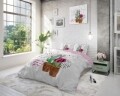 Lenjerie de pat dubla Love Your Cactus White - Sleeptime, Royal Textile, 3 piese, 200 x 220 cm, amestec bumbac, multicolora