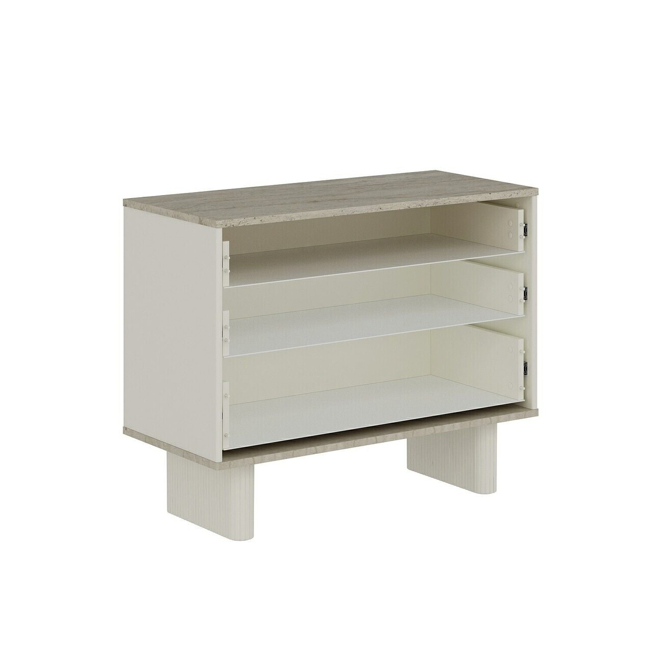 Dulap, Hanah Home, Valento, 100x80x45 cm, Piatră Lunii / Travertin — imaginea 6