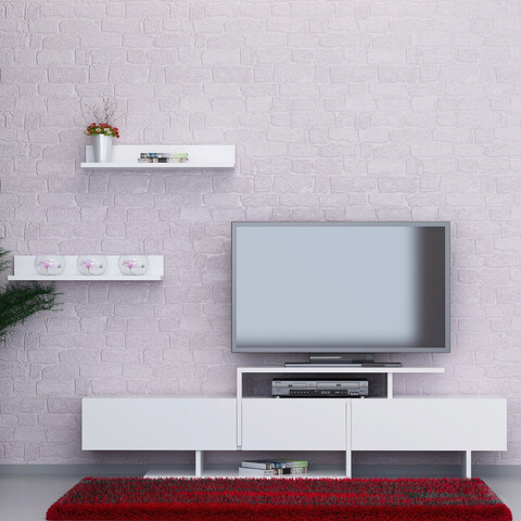 Comoda tv, decorotika, enjo, alb