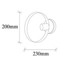 Lampa de perete Opviq Halka, 20x23 cm, E27, 100 W, negru/auriu