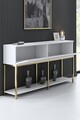 Consola, Bexley, Lord, 150x80x30 cm, PAL, Alb/Auriu