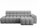 Coltar extensibil stanga 3 locuri ELTAP, Ceedro, 283x165x98 cm, lemn/poliester, gri deschis