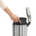 Cos de gunoi cu pedala, Brabantia, NewIcon Matt , 5 L, 27.2x20.5x29.1 cm, otel, argintiu