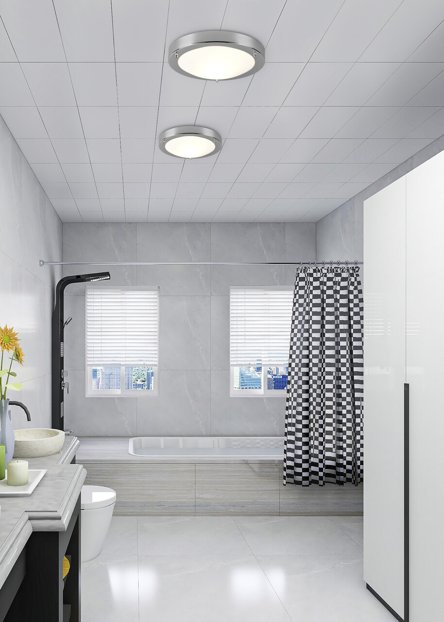 Plafoniera Condus, TRIO, 31.5x8 cm, 60W, 1x E27, metal, argintiu