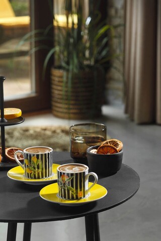 Set de cafea plar04kt42012215, kutahya porselen, 8 piese, portelan