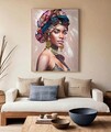 Tablou decorativ Alexandra -A, Mauro Ferretti, 92x122 cm, canvas pictat/lemn de brad, multicolor