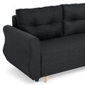 Coltar extensibil cu lada si sezlong interschimbabil, Lecce, L.230 l.76/140 H.90, stofa, gri inchis