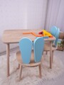 Set masa si scaun pentru copii, Bambini, Bunny One Chair Set, Albastru bebeluș / Maro