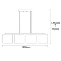 Lustra Opviq, Valiz - 4721, 25x110x120 cm, 4 x E27, 100 W