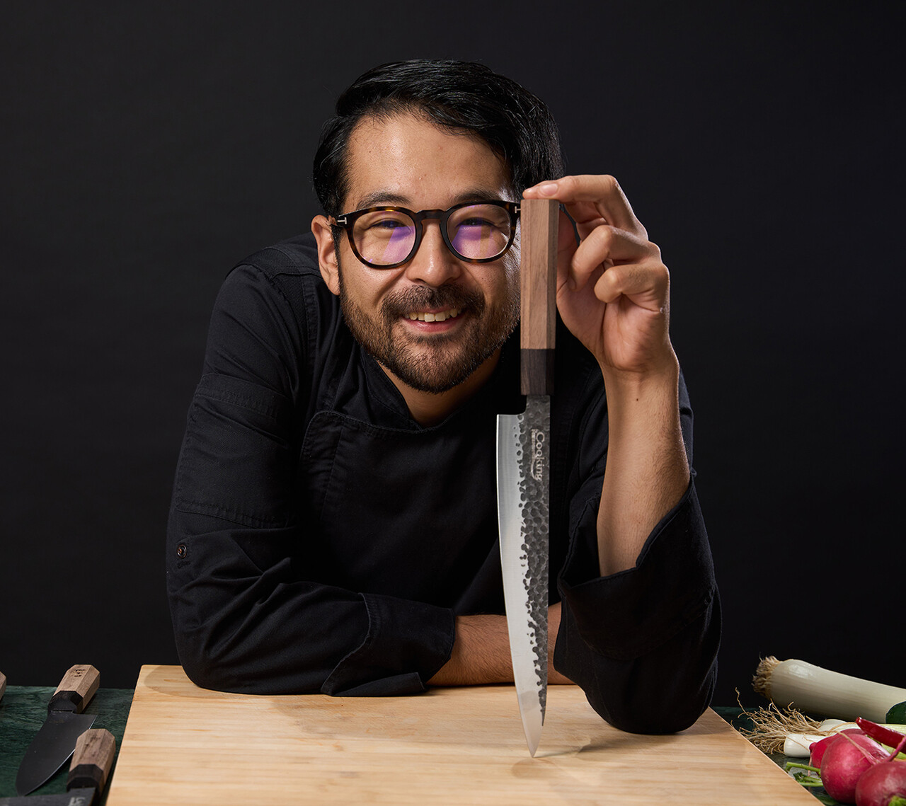 Cutit Sashimi, Samurai Gourmet by Rikito Watanabe si Cooking by Heinner, 24 cm, inox/lemn, maro - imagine 2
