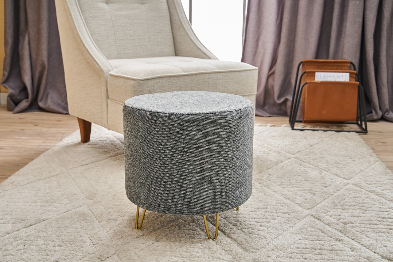 Taburet, Atelier del Sofa, 825BLC2389, Lemn, Gri - view 2